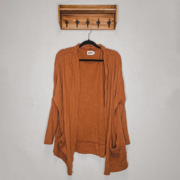 Pact Sweaters - Pact | Womans Neutral Cardigan L/XL Brown